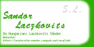 sandor laczkovits business card